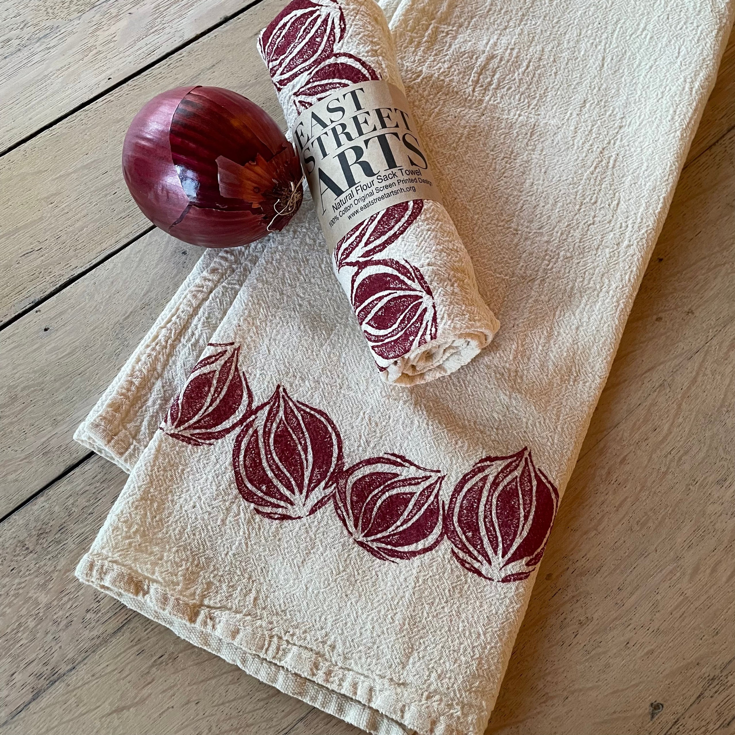 Red Onion Flour Sack Towel